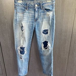 American Eagle Light High Rise Skinny Crop Jegging